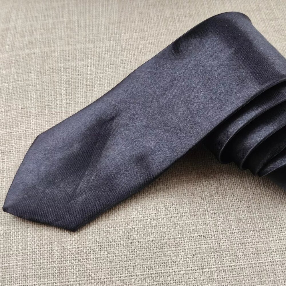 Bhiwandi Men Tie Black Necktie Dress Shirt Neck Tie 100% Silk Tie New